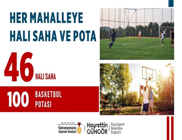Kahramanmaraş’ta Her Mahalleye Halı Saha ve Pota