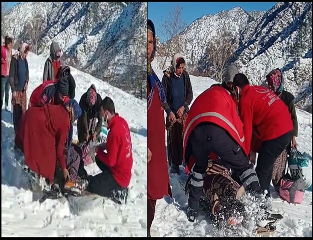 Hamile Kadını Hastaneye Hava Ambulansı Yetiştirdi