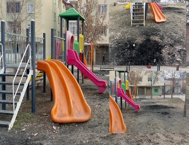 Çocuk Oyun Parkına Zarar Verildi