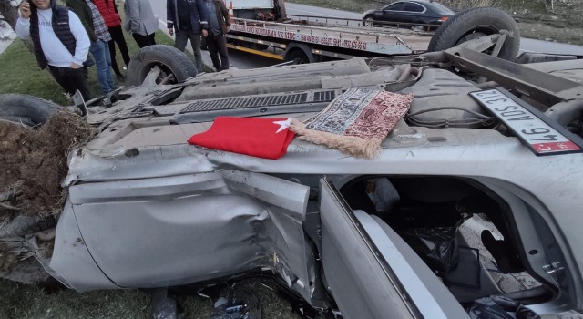Köpeğe Çarpmamak İçin Manevra Yapan Otomobil Takla Attı