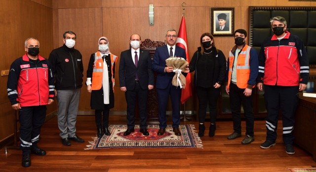 Başkan Güngör AFAD Yetkililerini Ağırladı