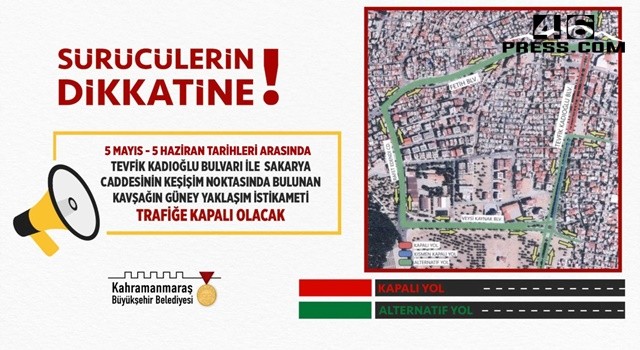 Sürücüler Alternatif Güzergâhlara Yönlendirildi!
