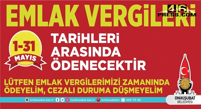 Emlak Vergisi Ödemeleri 1-31 Mayıs Tarihleri Arasında