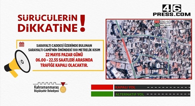 Sürücüler Alternatif Güzergâhlara Yönlendirildi