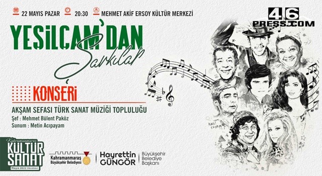 Yeşilçam’dan Şarkılar Konseri Müzikseverlerle Buluşacak