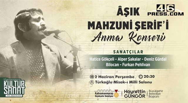 Âşık Mahzuni Şerif Unutulmaz Eserleriyle Türkoğlu’nda Anılacak