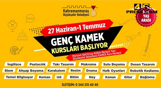 Genç KAMEK Kursları Başlıyor