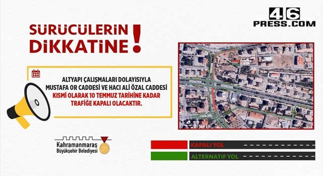 Sürücüler Alternatif Güzergâhlara Yönlendirildi