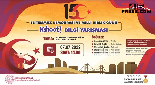 ‘Demokrasi ve Milli Birlik Günü’ Temalı Bilgi Yarışması Gerçekleştirilecek