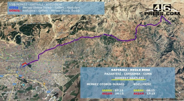 Gafarlı ve Kazma Bağları’na Yeni Ulaşım Hattı