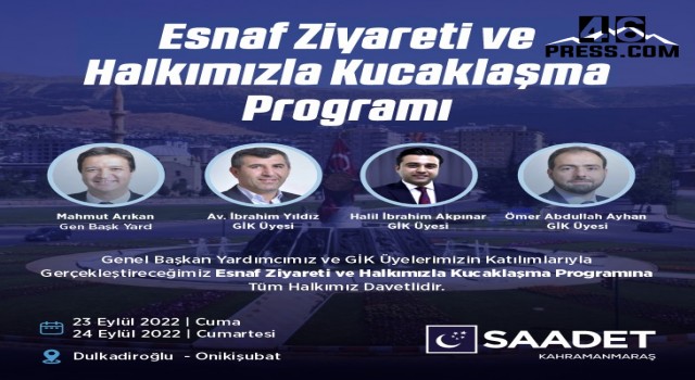 Saadet Partisi Genel Merkezinden Kahramanmaraş Çıkartma