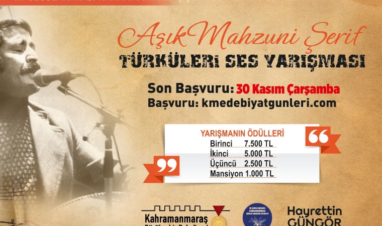 Aşık Mahzuni Şerif Türküleri Ses Yarışması’nda Başvuru Süresi Uzatıldı