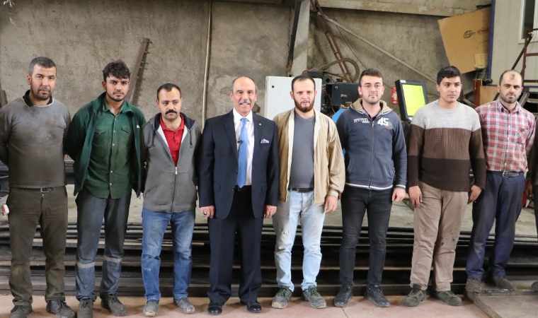 Başkan Balcıoğlu’na sanayi esnafından sıcak karşılama