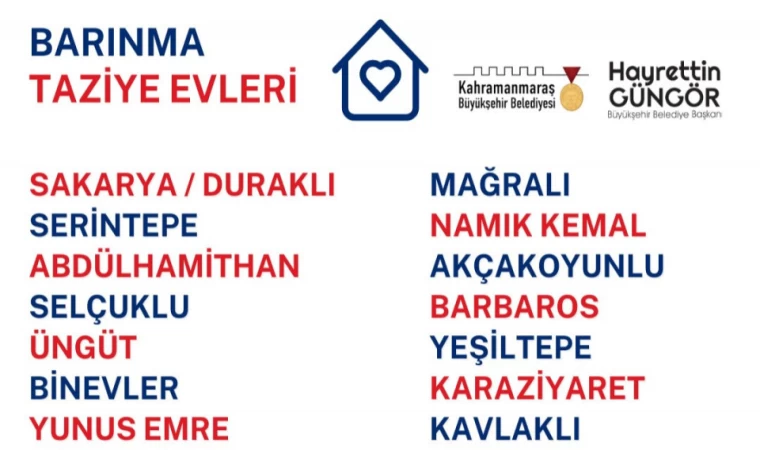 Vatandaşa Açılan Taziye Evlerinde Çamaşır Yıkama ve Duş İmkânı