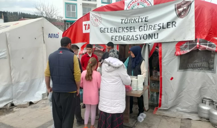 Türkiye Geleneksel Güreşler Federasyonu'nun Deprem Mesaisi Devam Ediyor