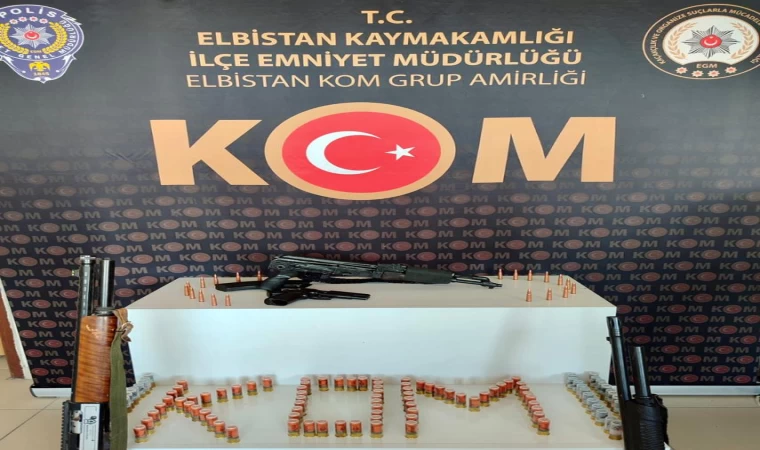 Elbistan’da suikast silahı ele geçirildi