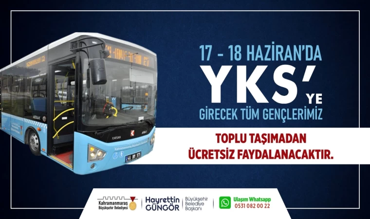 Büyükşehir’den YKS’ye Girecek Öğrencilere Ücretsiz Ulaşım Desteği