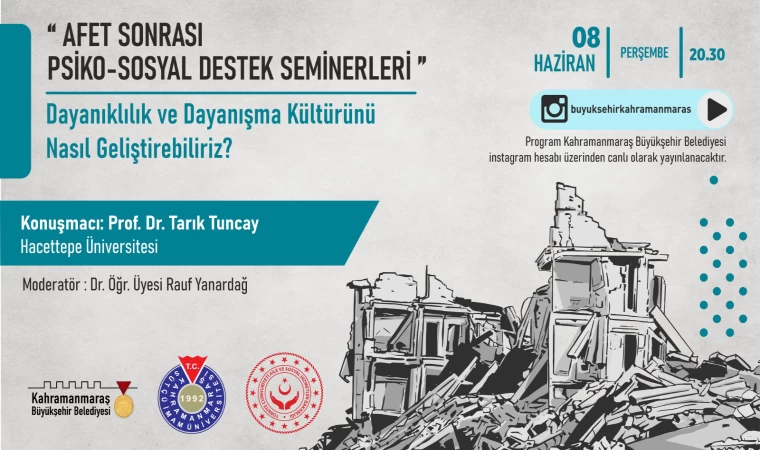 Prof. Tuncay, Dayanışma Kültürünün Geliştirilmesini Anlatacak