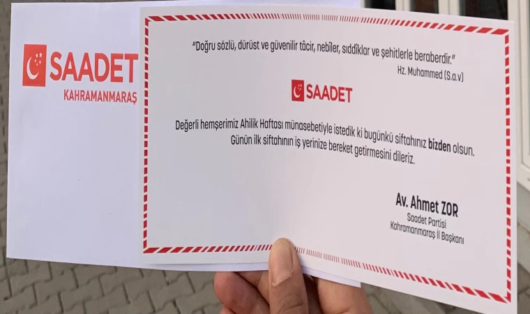 Saadet Partisi, Esnaflara "Siftah" Desteği Veriyor