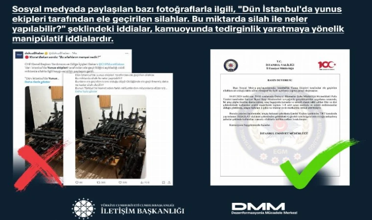 İstanbul’da ele geçirilen silah haberleri manipülatif!