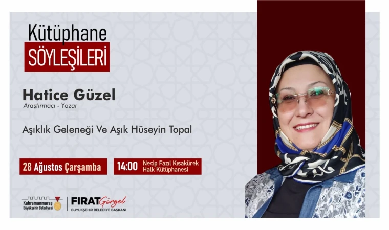 Kütüphane Söyleşileri’nin Konuğu Yazar Hatice Güzel Olacak!