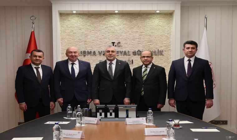 Rektör Yasım’dan Çalışma ve Sosyal Güvenlik Bakanı Işıkhan’a Ziyaret