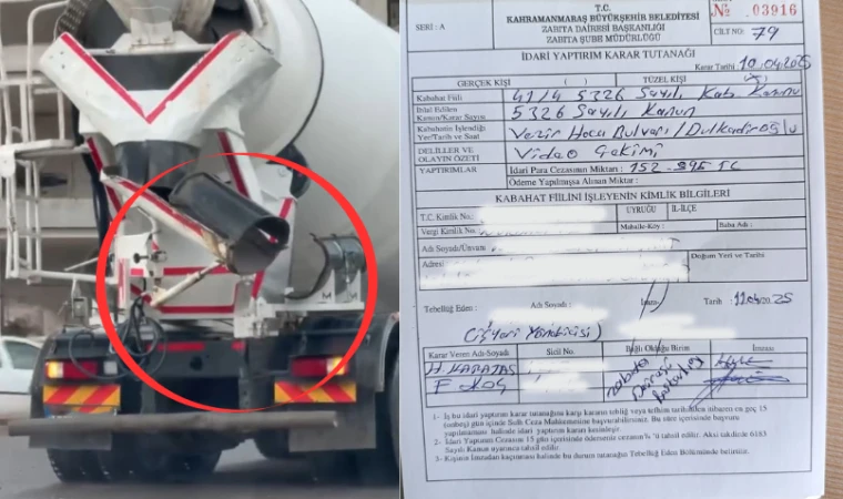 Beton Mikserine 152 Bin TL Ceza; Görüntü ve Çevre Kirliliğine Geçit Yok