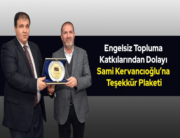 Dondurmanın Efendisi Sami Kervancıoğlu’na Teşekkür Plaketi