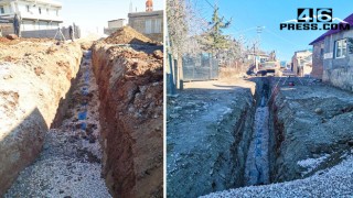 Pazarcık - Yumaklıcerit Mahallesi Kanalizasyon Hattı Çalışmaları Devam Ediyor