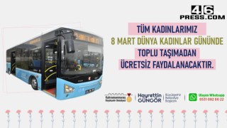 Toplu Taşıma Bugün Kadınlara Ücretsiz