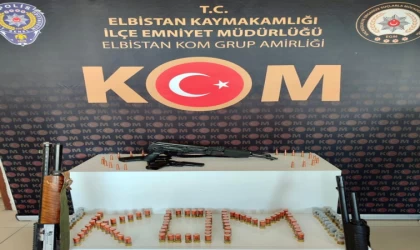 Elbistan’da suikast silahı ele geçirildi 