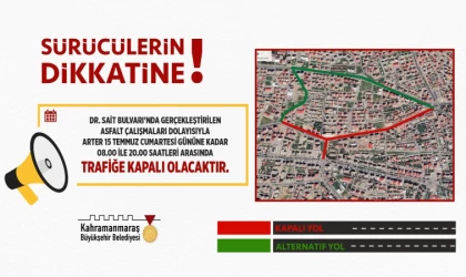 Büyükşehir’den Sürücülere Alternatif Güzergâh Uyarısı!