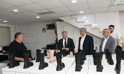 Başkan Güngör ve Vali Ünlüer, Ayakkabıcılar Sitesi Esnafını Ziyaret Etti