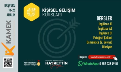 KAMEK’te 6 Yeni Kursta Başvurular Başladı!