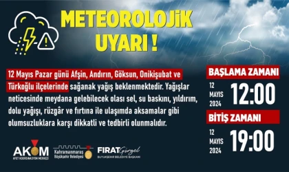 5 İlçede Sağanak Yağış Uyarısı!