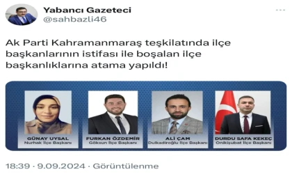 Ak Parti’de İlçe Başkanları Belli Oldu
