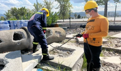 Ulaşımpark personeline kurtarma ve yangın eğitimi