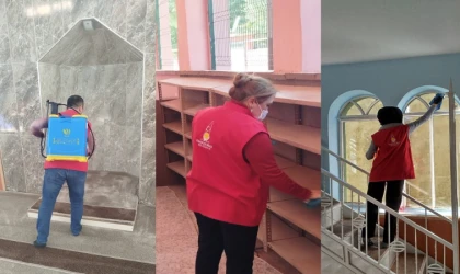 Onikişubat Belediyesi’nden camilerde temizlik ve dezenfekte çalışması