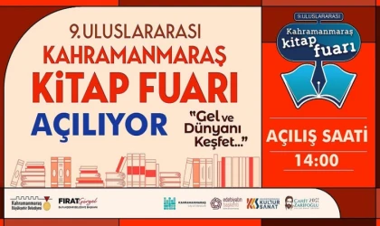 9. Uluslararası Kahramanmaraş Kitap Fuarı Yarın Misafirlerine Kapılarını Açıyor