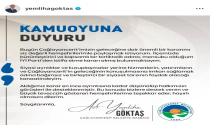 Çağlayancerit Belediye Başkanı Yemliha Göktaş’tan İYİ Parti’den istifa etti