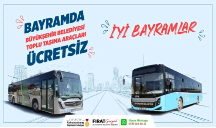 Belediye Otobüsleri Bayramda Ücretsiz Ulaşım Hizmeti Verecek!