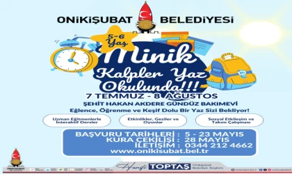 Onikişubat Belediyesi’nin ‘Minik Kalpler Yaz Okulu’na başvurular başladı