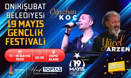 Onikişubat Gençlik Festivali, Oğuzhan Koç konseriyle başlıyor!