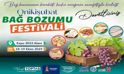 Onikişubat Belediyesi’nden Geleneksel Bağ Bozumu Festivali