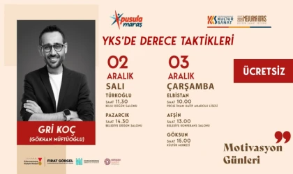 Pusula Maraş’tan Gençlere Motivasyon Desteği; Gri Koç, Üniversite Adaylarıyla Buluşacak