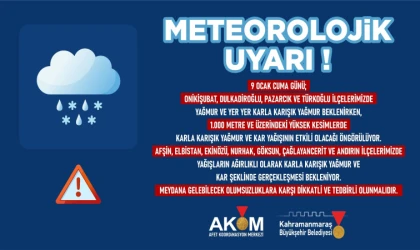 9 Ocak’ta Şehir Genelinde Yağışlı Hava Etkili Olacak!