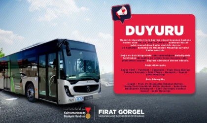 Büyükşehir’den Bayramda Kapıçam Mezarlığı’na Ücretsiz Ulaşım