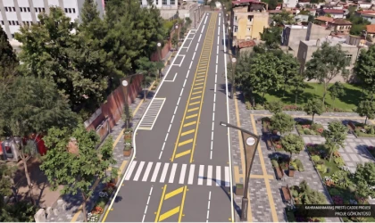 Büyükşehir, Gazneliler Caddesi’nde Son Kat Asfalt Serimini Sürdürüyor